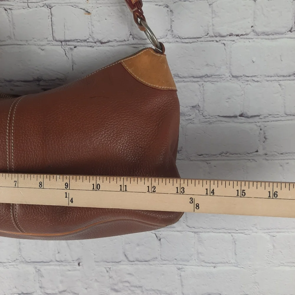 Vintage DOONEY & BOURKE Brown All Weather Leather Satchel Handbag - Picture 15 of 15